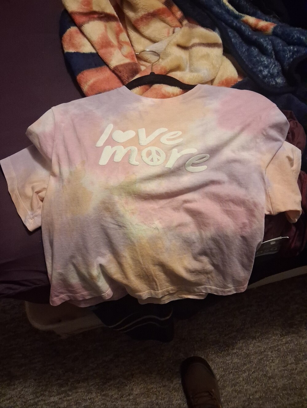 DSG Pastel Tie-Dye 'Love More' Tee - Pink, Peach, Lavender